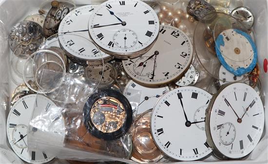 A group of assorted pocket and wrist watch movements.